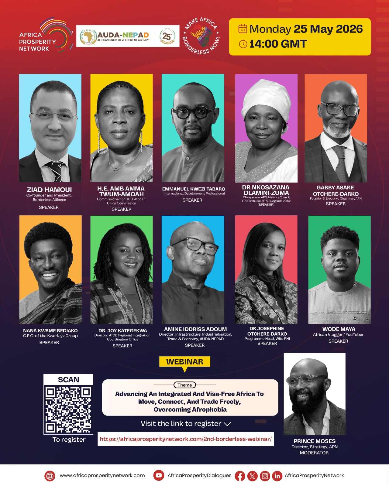 Press release: Africa Prosperity Network mobilises continental leaders for 2nd Make Africa Borderless Now! webinar, as momentum builds for visa-free Africa